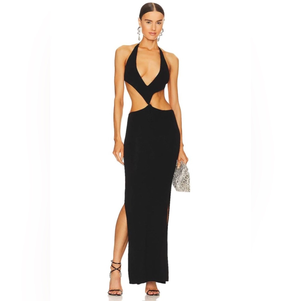 AYA MUSE Tetra Halter Dress Black XXS